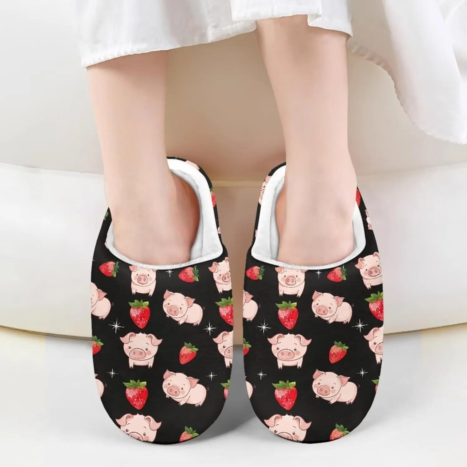Plush Slippers for Kids Anti-slip House Slippers Warm Bedroom Slippers Cozy House Shoes