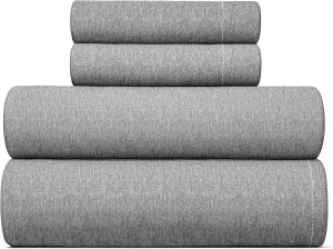 Queen Size 4 Piece Sheet Set - Comfy Breathable & Cooling Bed Sheets Set - Hotel Luxury Bedding for Women, Men, Kids, Teens, Boys & Girls - Deep Pockets, Soft & Wrinkle Free - Grey (Heathered Sheets)