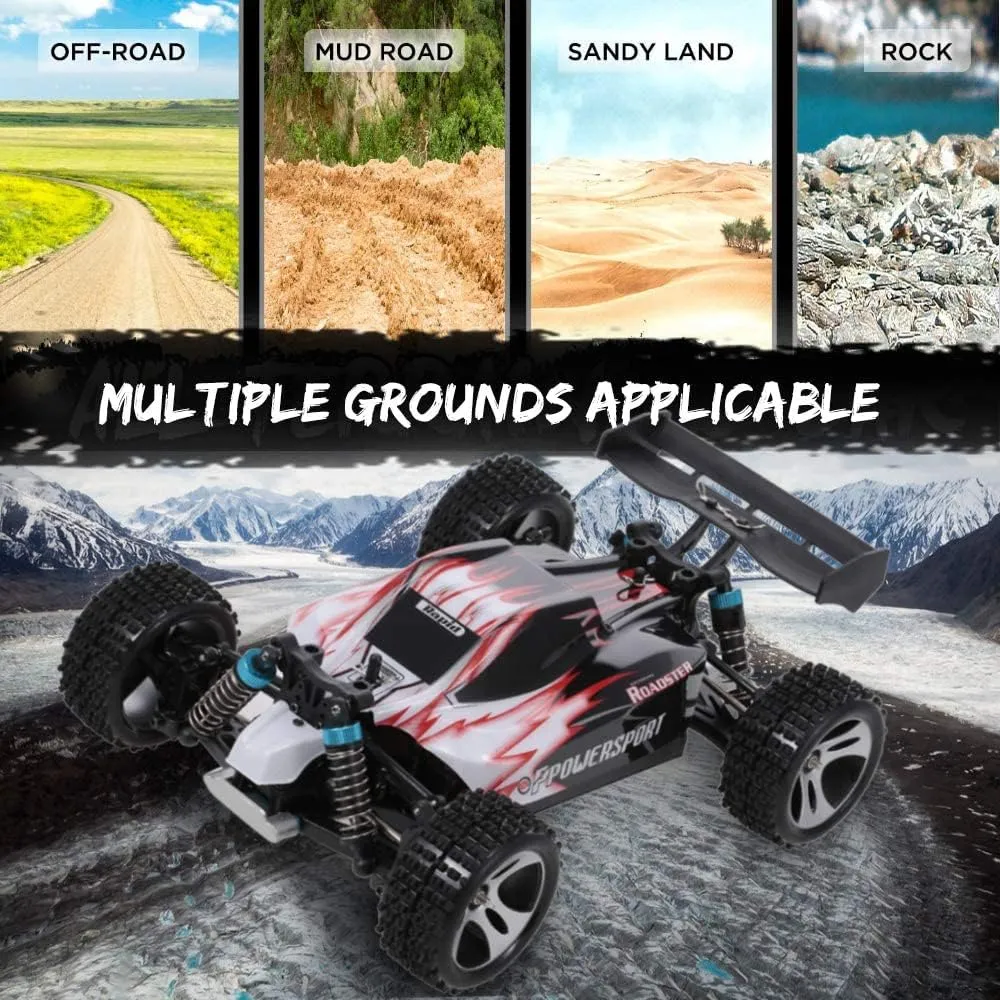 RC Car 1/18 High Speed 4WD Electric Remote Control Car, 45km/h 2.4GHz All Terrain Off-Road Rally Buggy Racing Cars Toys, Gift for Boys Teens Adults