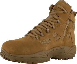 Reebok Men's Rapid Response Rb Safety Toe 6" Stealth Boot with Side Zipper Military & Tactical