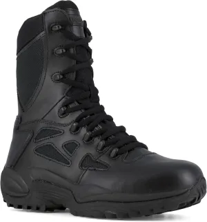 Reebok Men's Rapid Response Rb Safety Toe 6" Stealth Boot with Side Zipper Military & Tactical
