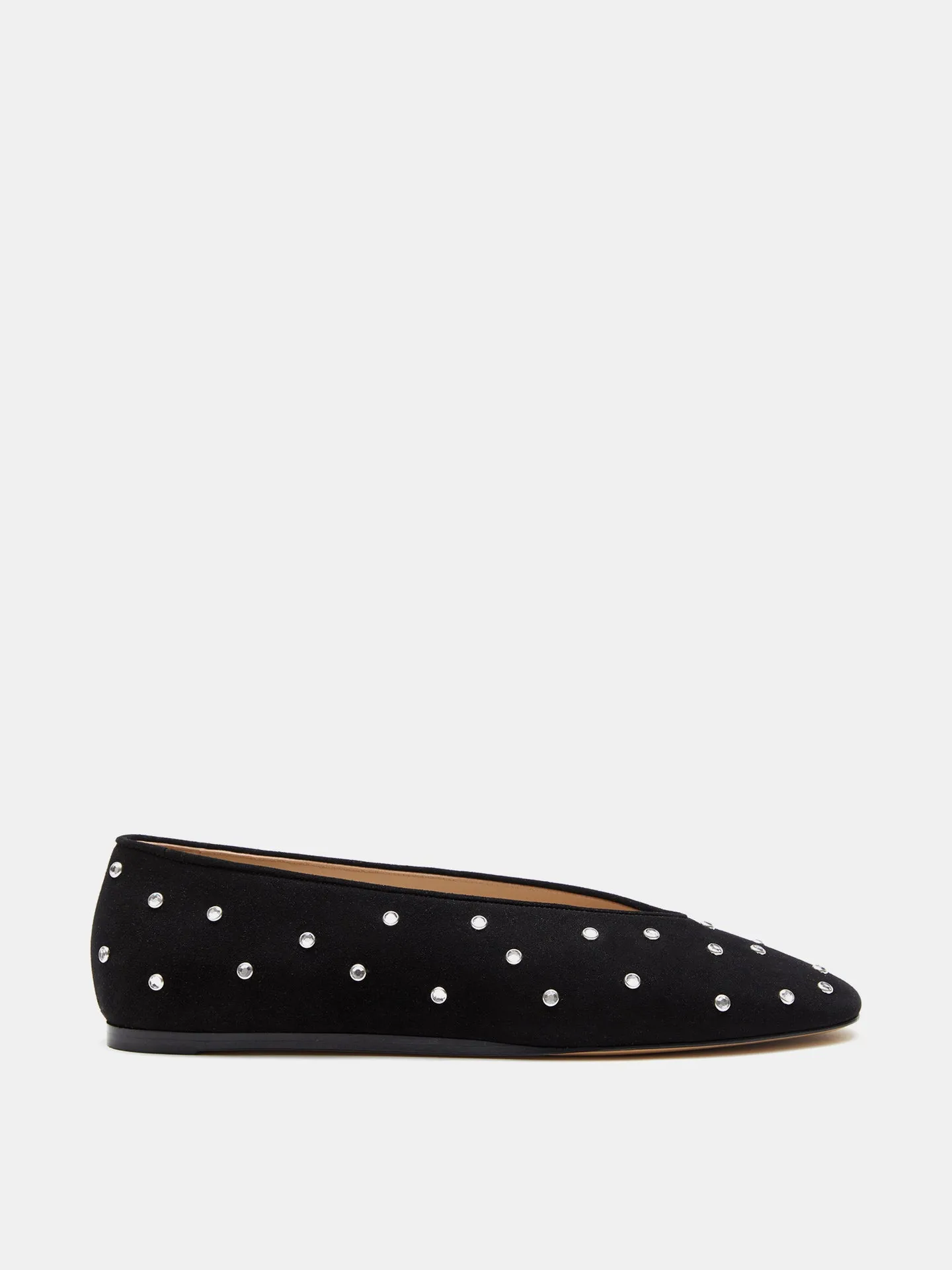 Regency Slipper / Black Suede Crystal
