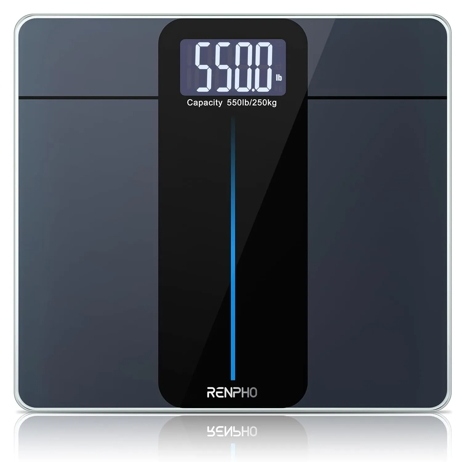 RENPHO 550lb Scale for Body Weight, Digital Bathroom Scale with Large LED Display, Big Platform Weighing Machine with Extra-High Capacity, Most Accurate to 0.05lb, 13x11.8in, Core 1L