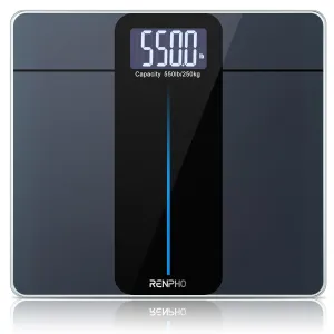 RENPHO 550lb Scale for Body Weight, Digital Bathroom Scale with Large LED Display, Big Platform Weighing Machine with Extra-High Capacity, Most Accurate to 0.05lb, 13x11.8in, Core 1L