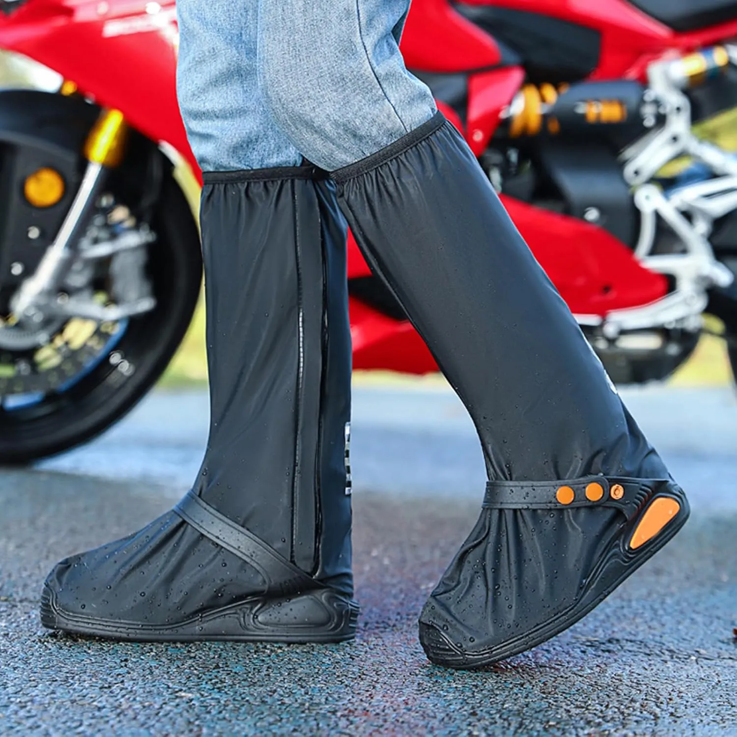Reusable Shoes Men Women Nonslip Rainproof Shoes Folding Antiskid Shoe Rain Shoe Protectors