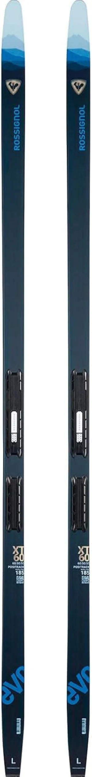 Rossignol Unisex Evo XT 60 Positrack Lightweight Stable Touring Nordic Snow Skis with Touring Nordic Bindings Tour Step in