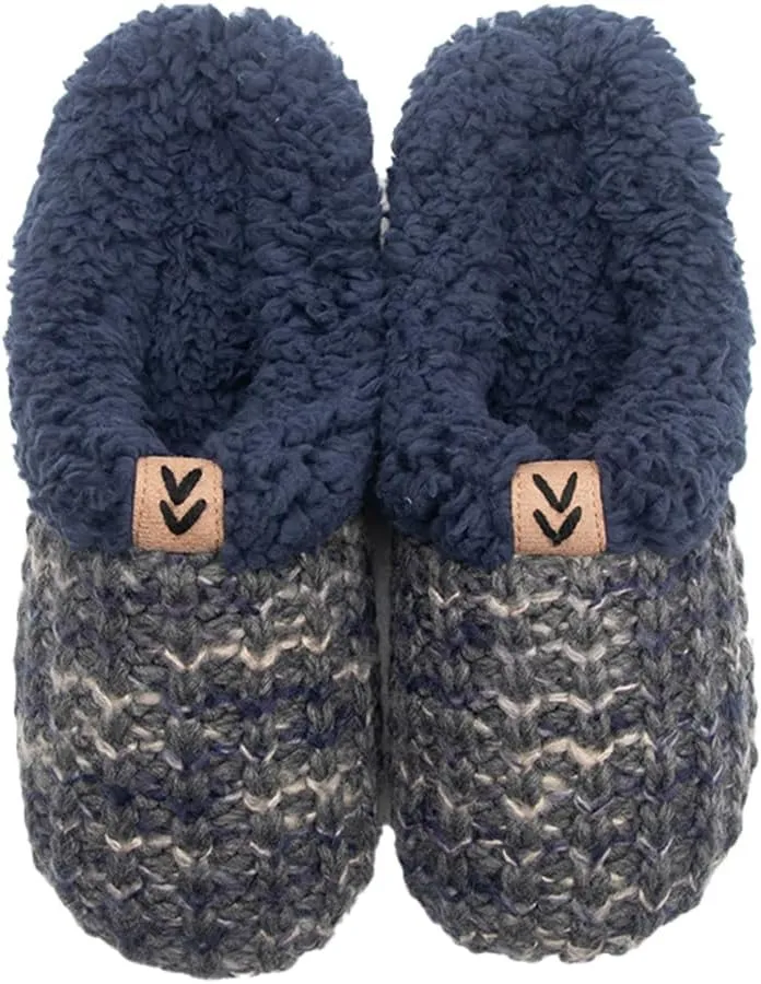 Roxoni Women's Tight Knit Clog With Fleece Trim Comfortable House Slipper