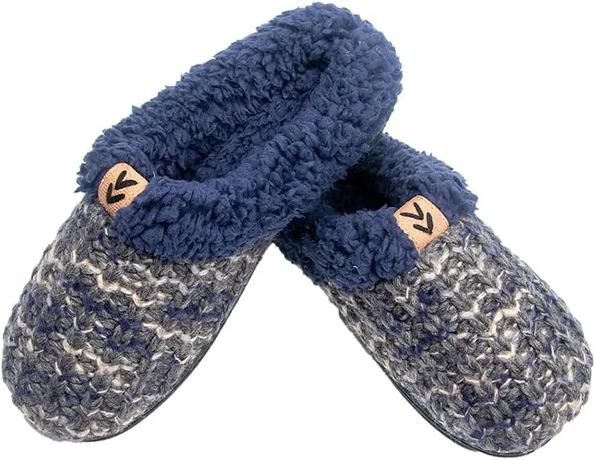 Roxoni Women's Tight Knit Clog With Fleece Trim Comfortable House Slipper