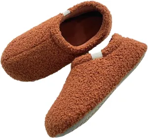 Rungion Fuzzy House Slippers for Women Men Warm Wrap Heel Slippers Comfy Non-slip Winter Sandals Indoor Outdoor