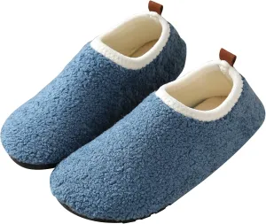 sazujinwu Women's House Shoes Fuzzy Fur Slippers Casual Non Slip Men's Barefoot Slipper Socks Warm Closed Lightweight and Breathable Indoor Outdoor Shoes