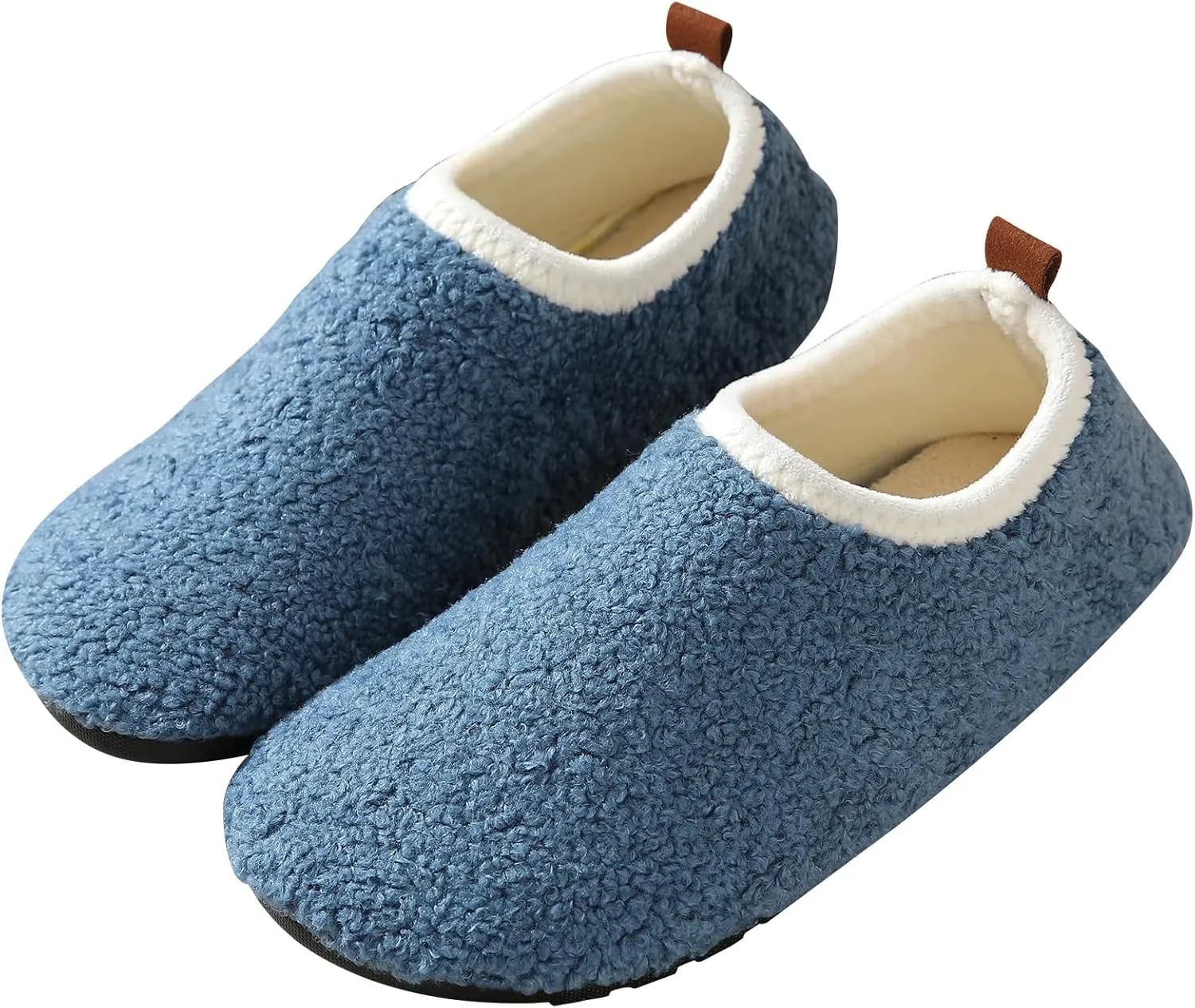 sazujinwu Women's House Shoes Fuzzy Fur Slippers Casual Non Slip Men's Barefoot Slipper Socks Warm Closed Lightweight and Breathable Indoor Outdoor Shoes