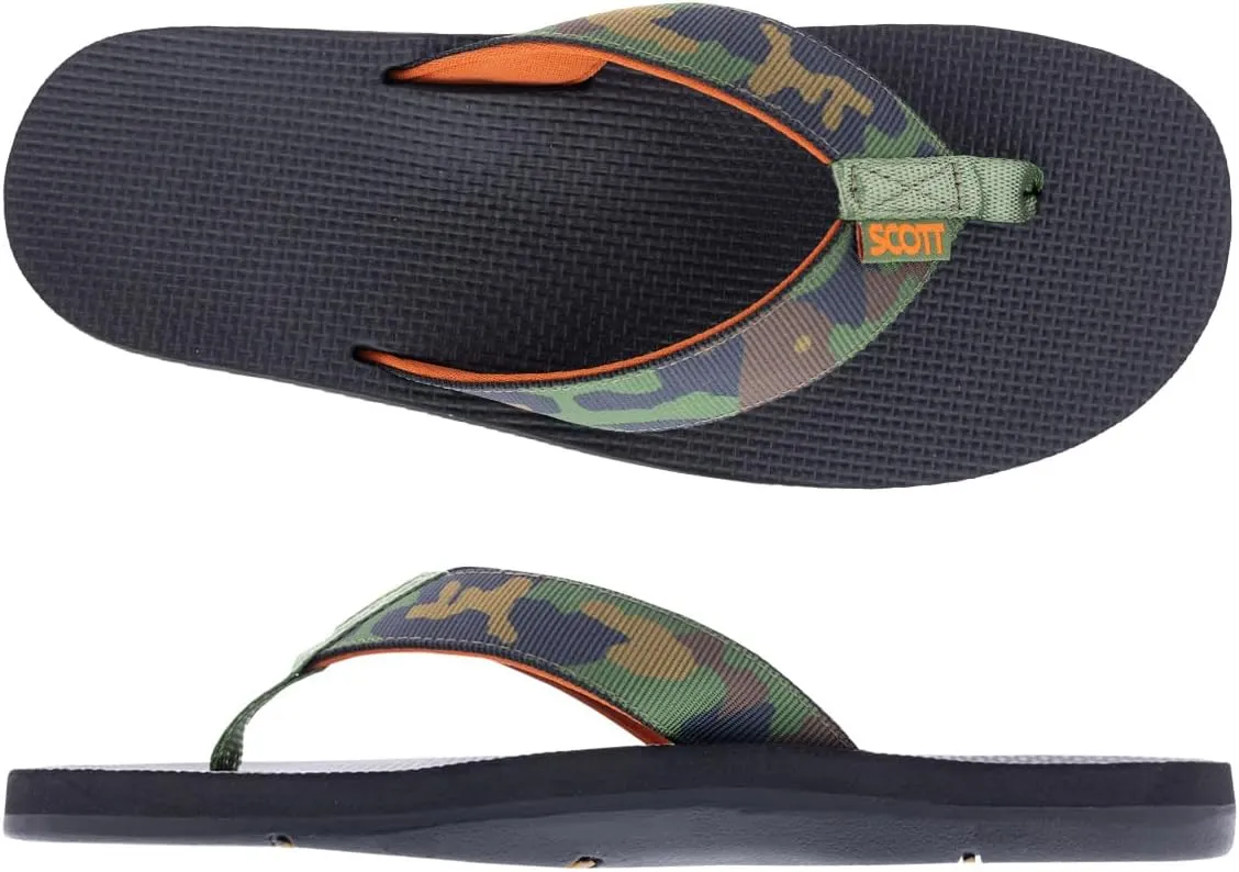 Scott Hawaii Men's Kaikane Sandal | Nylon Strap with Neoprene Lining | Molded Rubber Outsole with Arch Support and Heel Cup | Podiatrist Recommended