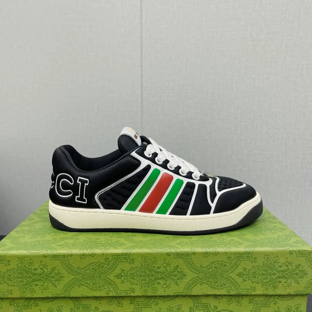 Screener Black Neoprene Sneakers Timely resolution  Low Top GG Web Practical design Gucci With
