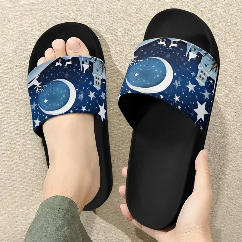 Semioury Iris Non-Slip Slippers Indoor & Outdoor Platform Shoes Orchid Soft Women Slippers Open Toe Cozy Home Bedroom Shoes