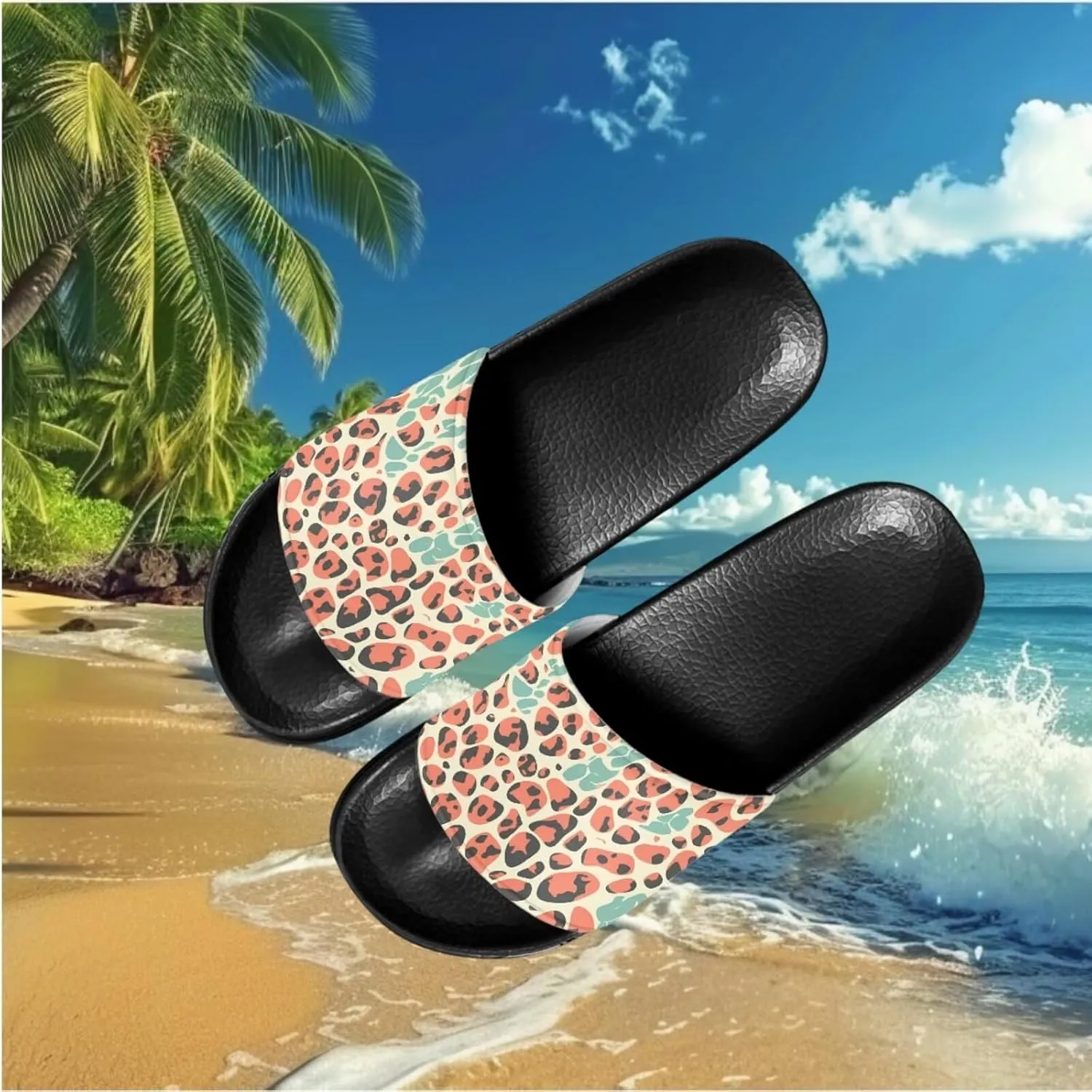 Semioury Lion Dance Home Slippers Women Butterfly Thick Cushioned Sole Shower Bathroom Sandals Cozy Indoor Outdoor Slippers