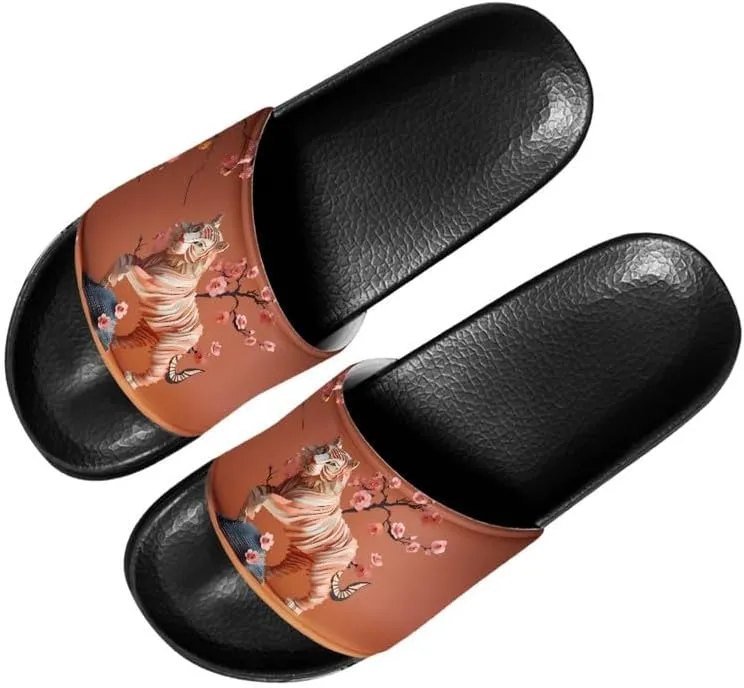 Semioury Sunflower Indoor Bedroom Slippers Water Sandals American Flag Galaxy Skull Open Toe Indoor Outdoor Slippers Non Slip