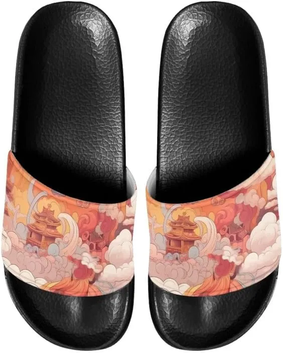 Semioury Van Gogh Summer Slippers Skull Butterfly Moroccan Tiles Travel Soft Comfy Thick Shoes Beach Sandal Bathroom Slipper