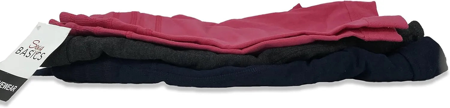 Sexy Basics Women's 3 Pack Active Wear Lounge Yoga Gym Casual Sport Shorts