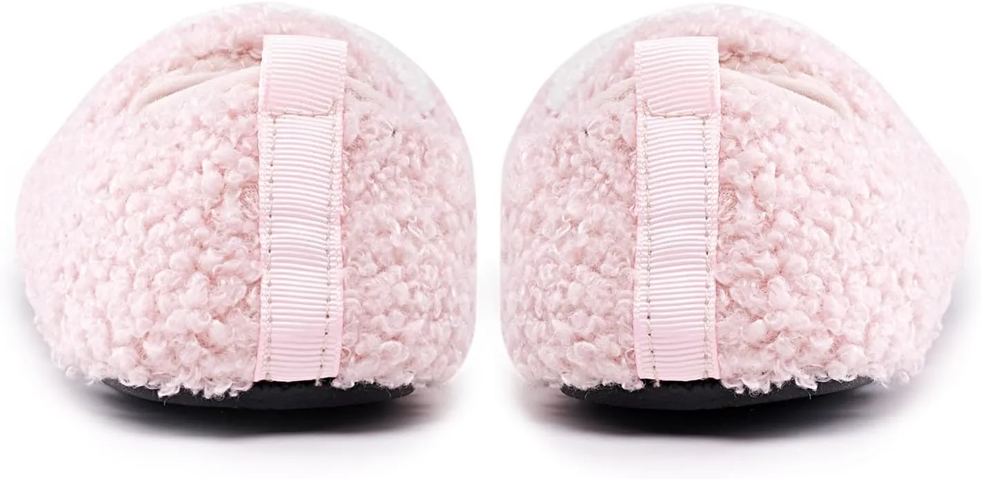 sharllen Smile Face Slippers Kids Girls Boys Plush Cute Warm Soft Happy Face Socks Slippers Shoes Fuzzy Cozy Non-Slip Toddler Slide Slippers for Little Big Kids Winter Indoor Outdoor