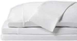 SHEEX Original Performance Sheet Set, Cooling Bed Sheet with 1 Flat Sheet, 2 Fitted Sheet, and 2 King Pillowcases, Split King, Bright White