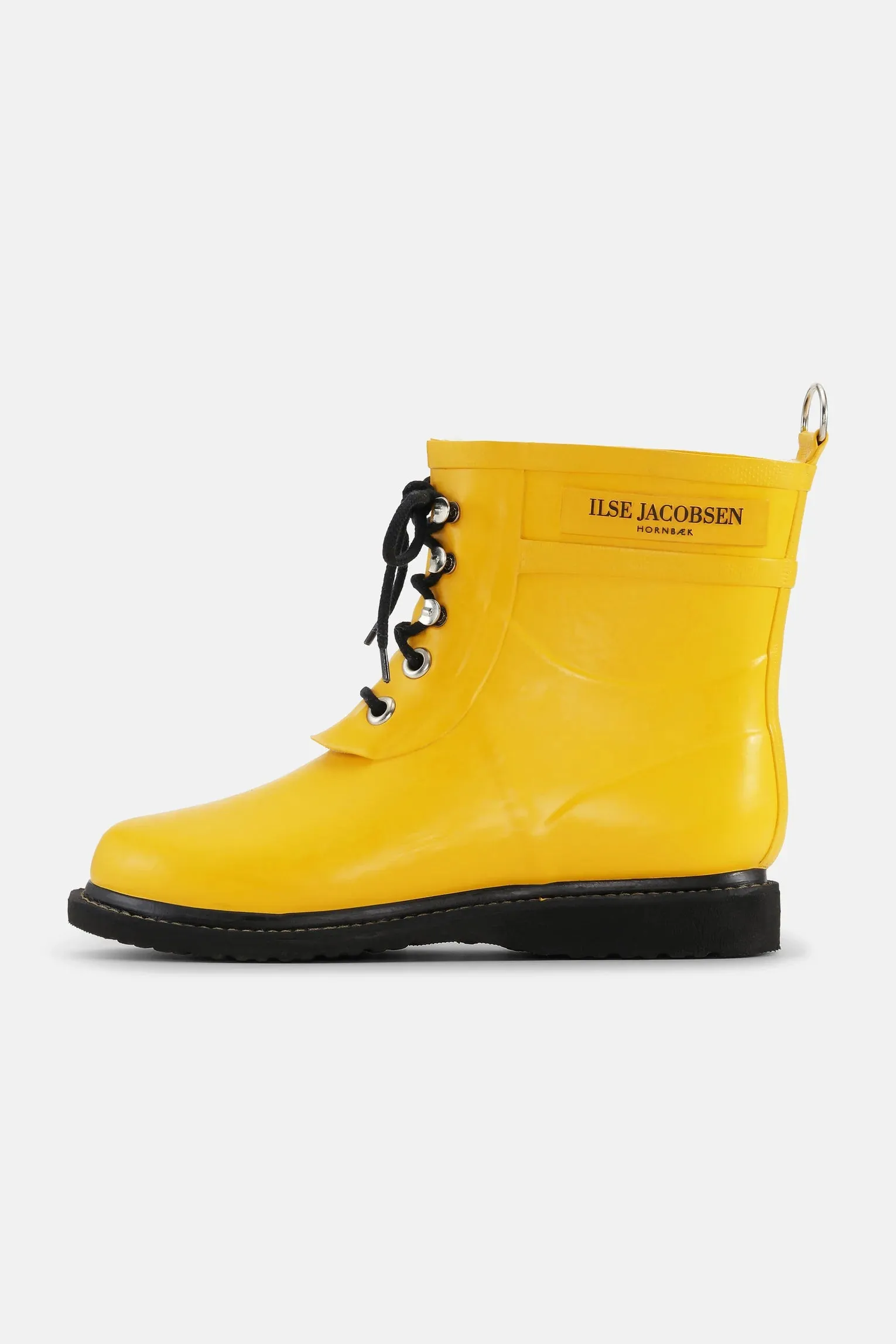 Short Lace Up Rubber Boot - Cyber Yellow