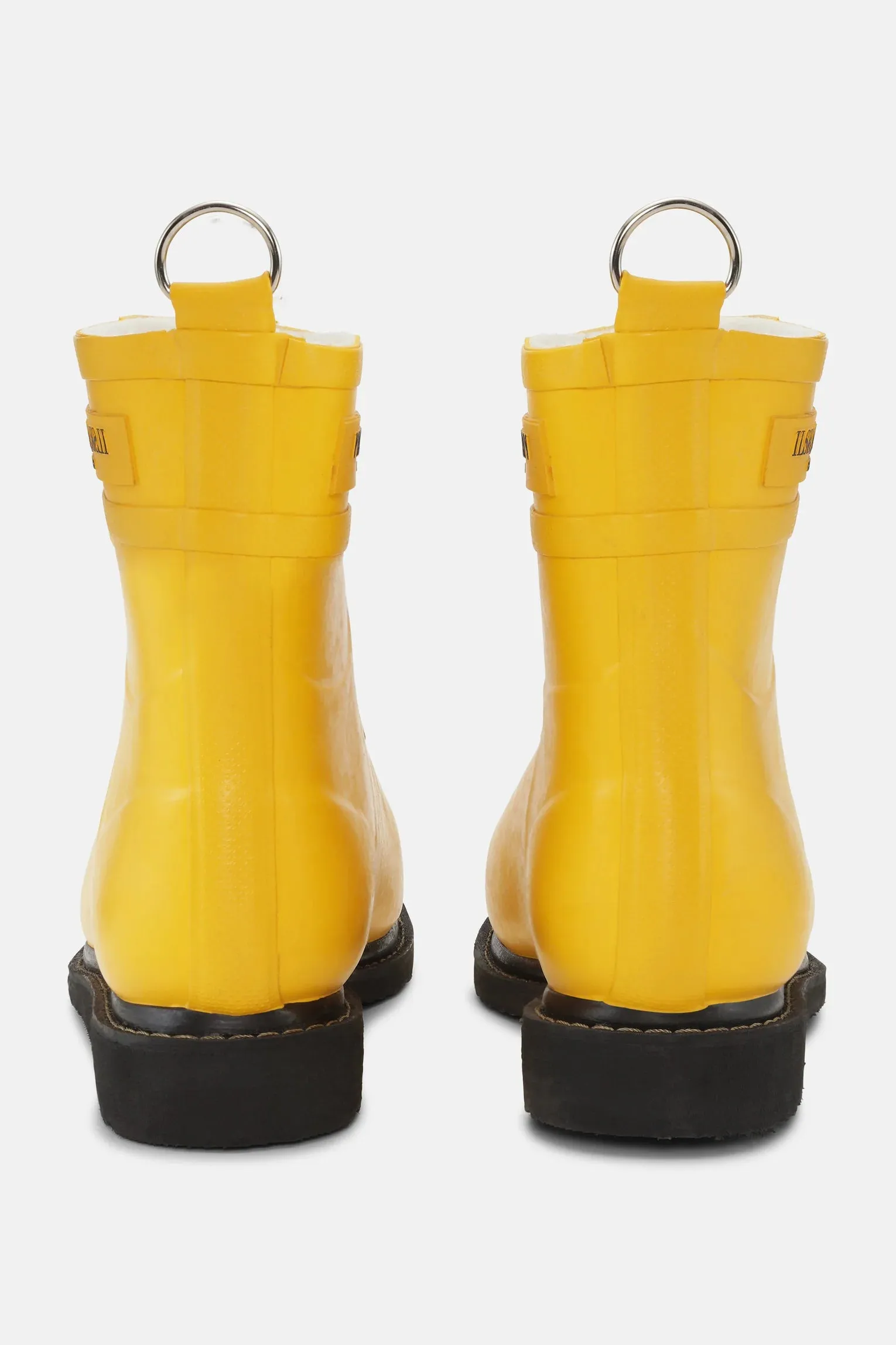 Short Lace Up Rubber Boot - Cyber Yellow