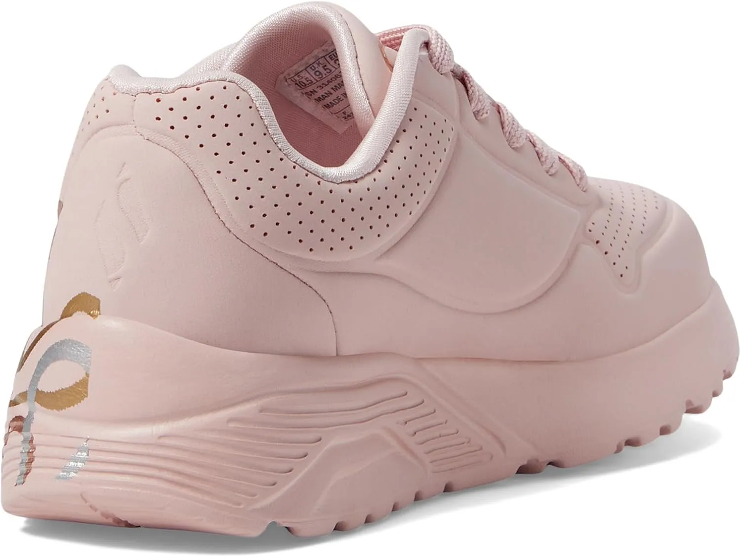Skechers Girls' Uno Lite metallic Love