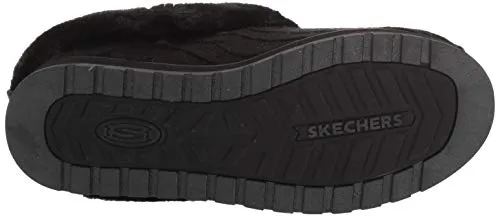 Skechers Women's Ice Angel Slipper, Black/Black, 5.5