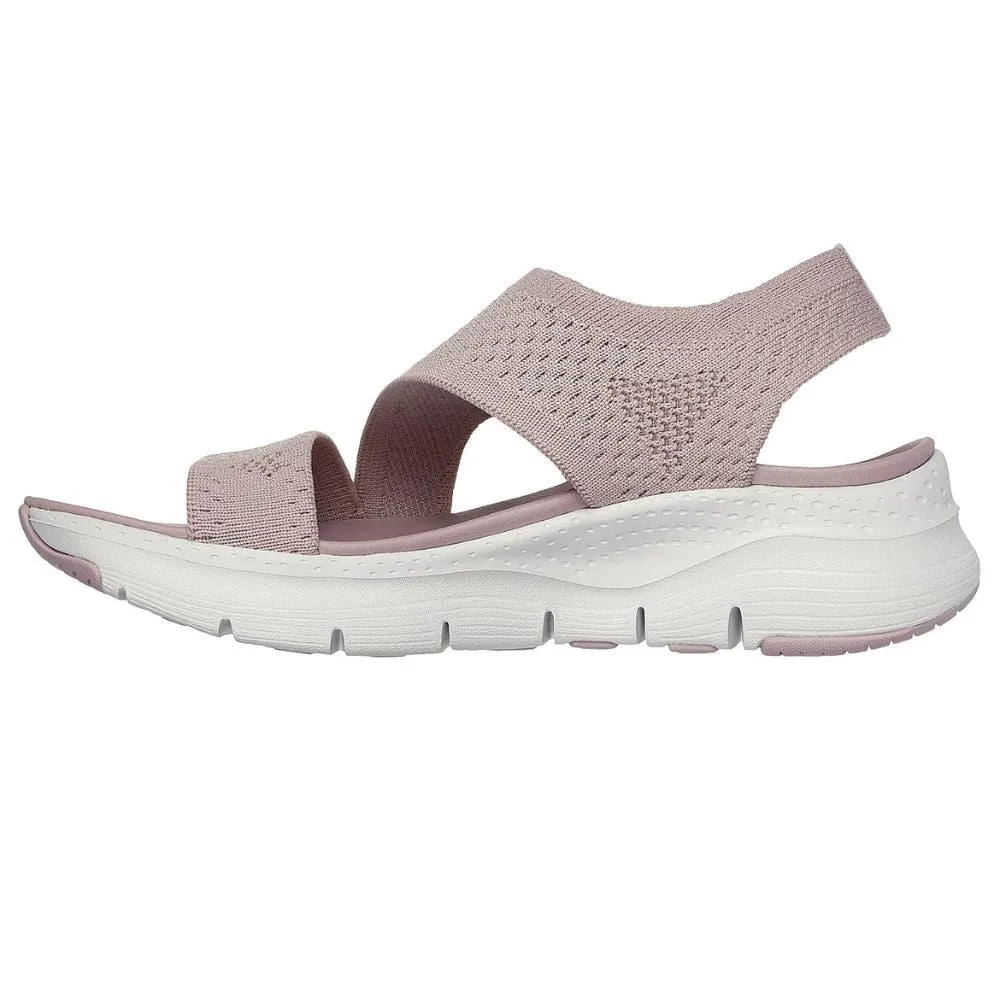 Skechers Women'sArch Fit Sandals Black Brightest Day