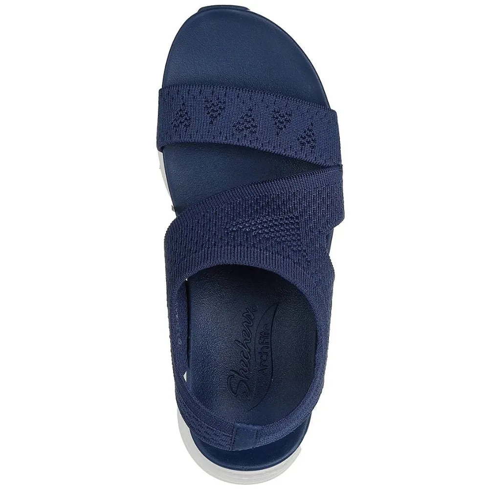 Skechers Women'sArch Fit Sandals Black Brightest Day