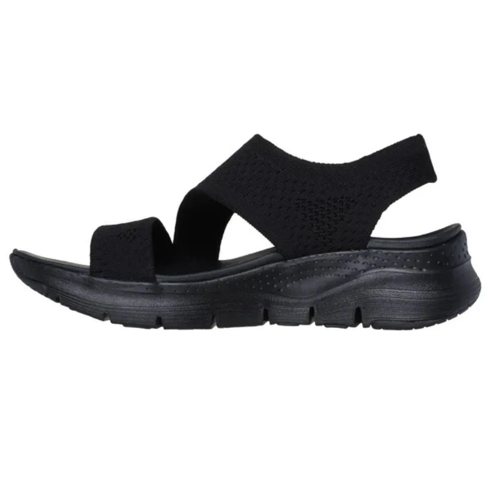 Skechers Women'sArch Fit Sandals Black Brightest Day