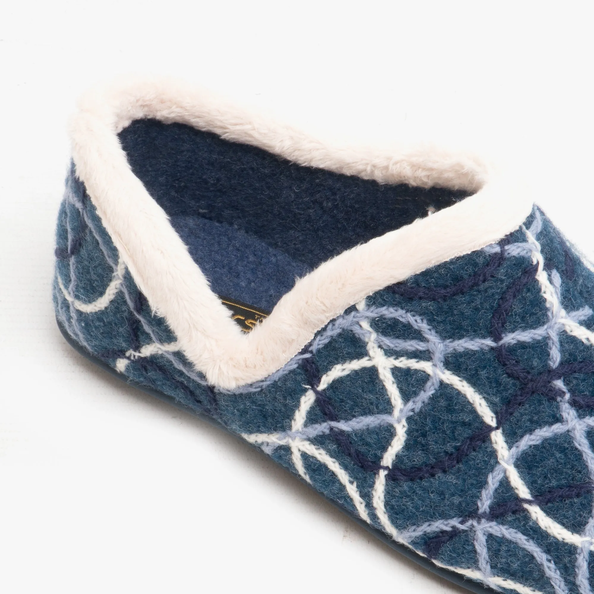 Sleepers KAREN Womens V Sided Full Slipper Blue