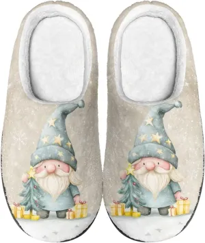 Slippers for Women Indoors and Outdoors, Mens Comfy Flannel Warm Slippers Flat Clogs Winter House Slippers