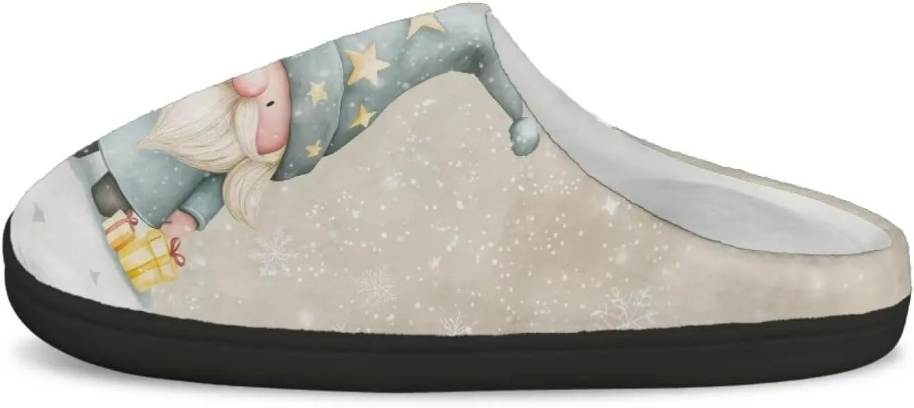 Slippers for Women Indoors and Outdoors, Mens Comfy Flannel Warm Slippers Flat Clogs Winter House Slippers