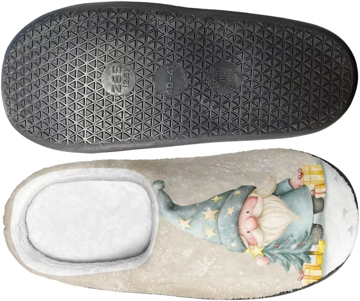 Slippers for Women Indoors and Outdoors, Mens Comfy Flannel Warm Slippers Flat Clogs Winter House Slippers