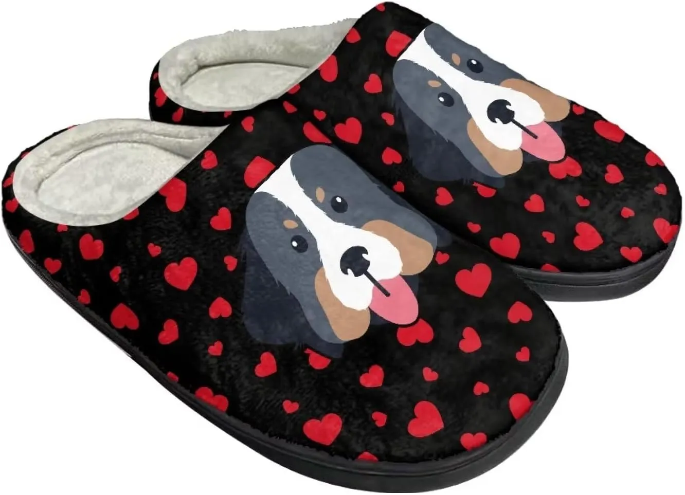 Slippers for Women Indoors and Outdoors, Mens Comfy Flannel Warm Slippers Flat Clogs Winter House Slippers