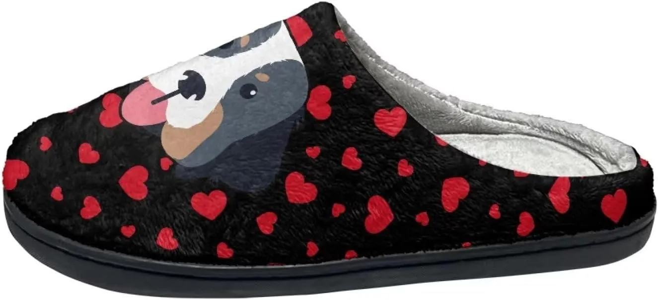 Slippers for Women Indoors and Outdoors, Mens Comfy Flannel Warm Slippers Flat Clogs Winter House Slippers