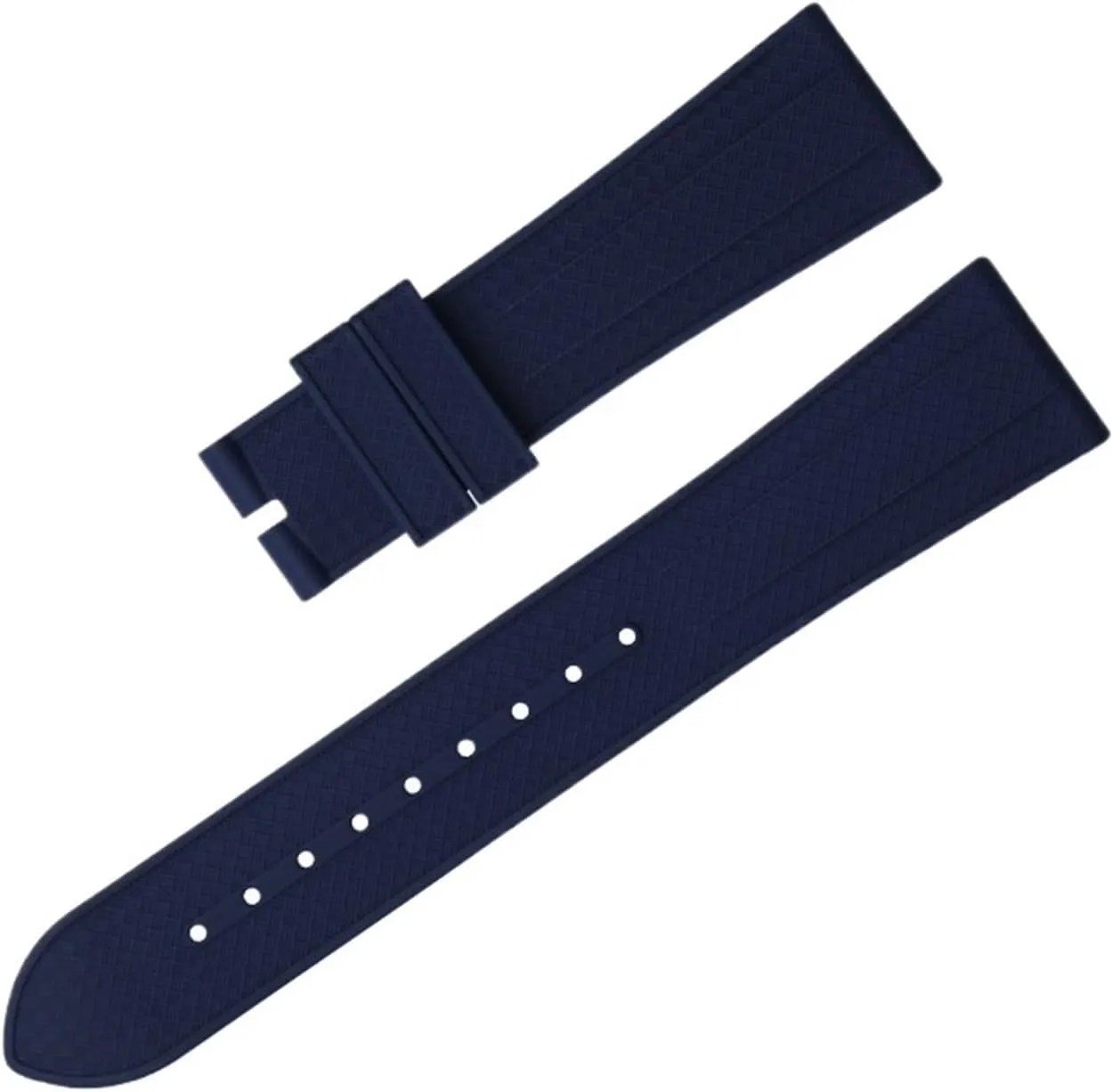 Soft Fluororubber Watch Band For TUDOR Strap M79360.M79363 Stainless Fold Buckle Black Bay 1958 GMT 41mm Pelagos 22mm Flat End