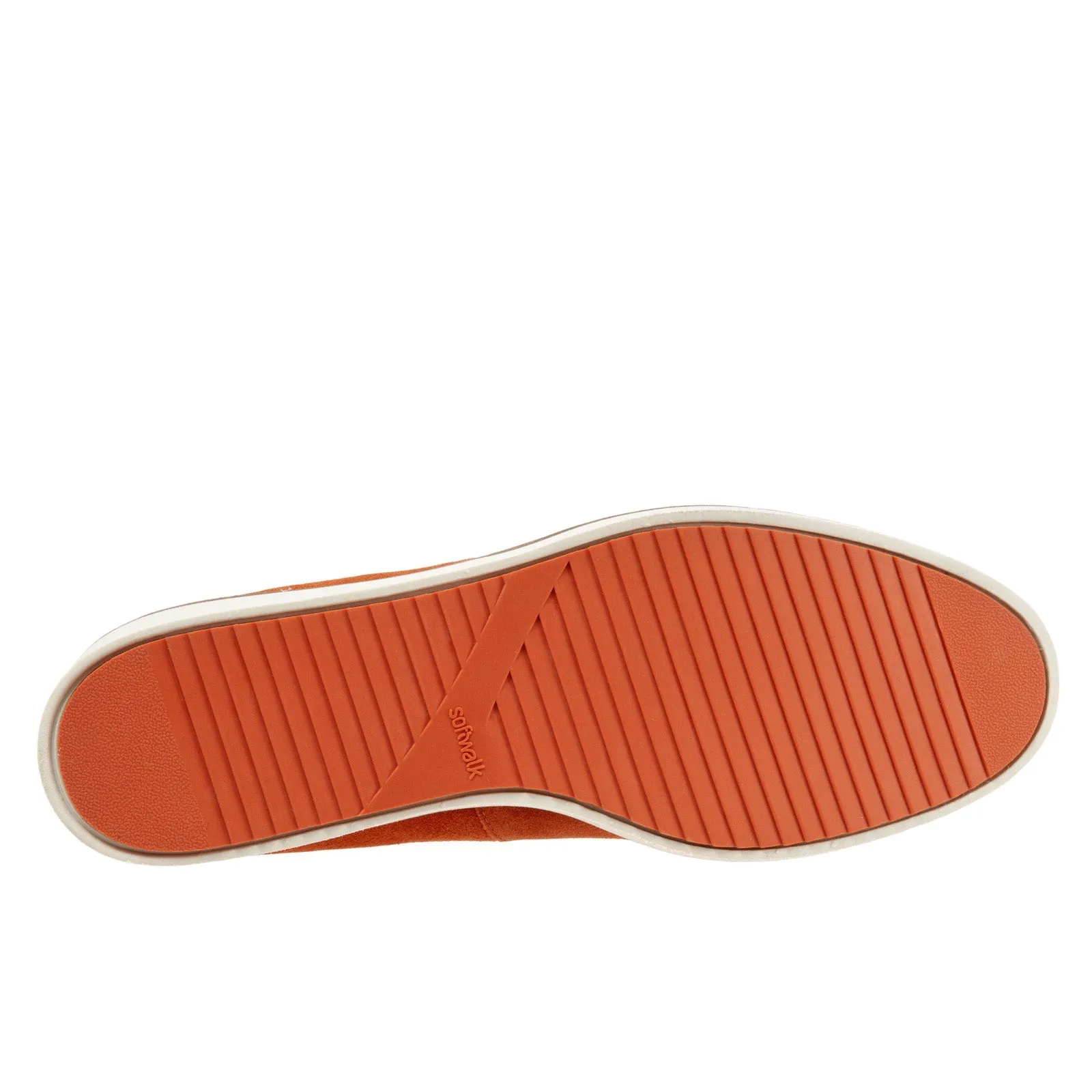 Softwalk Westport S2011-840 Womens Orange Wide Leather Loafer Flats Shoes