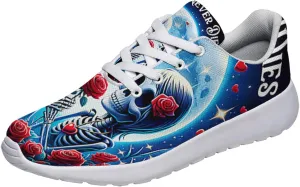 Sonzj-II Happy Valentine's Day Shoes for Women Anti-Slip Lace Up Athletic Walking Running Sneakers