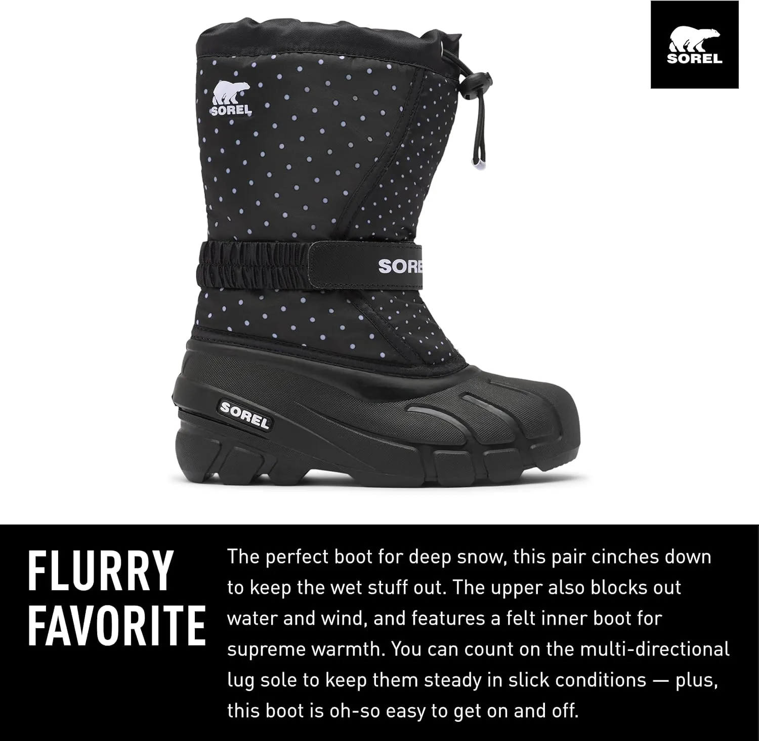 Sorel Unisex-Child Flurry Boot Print