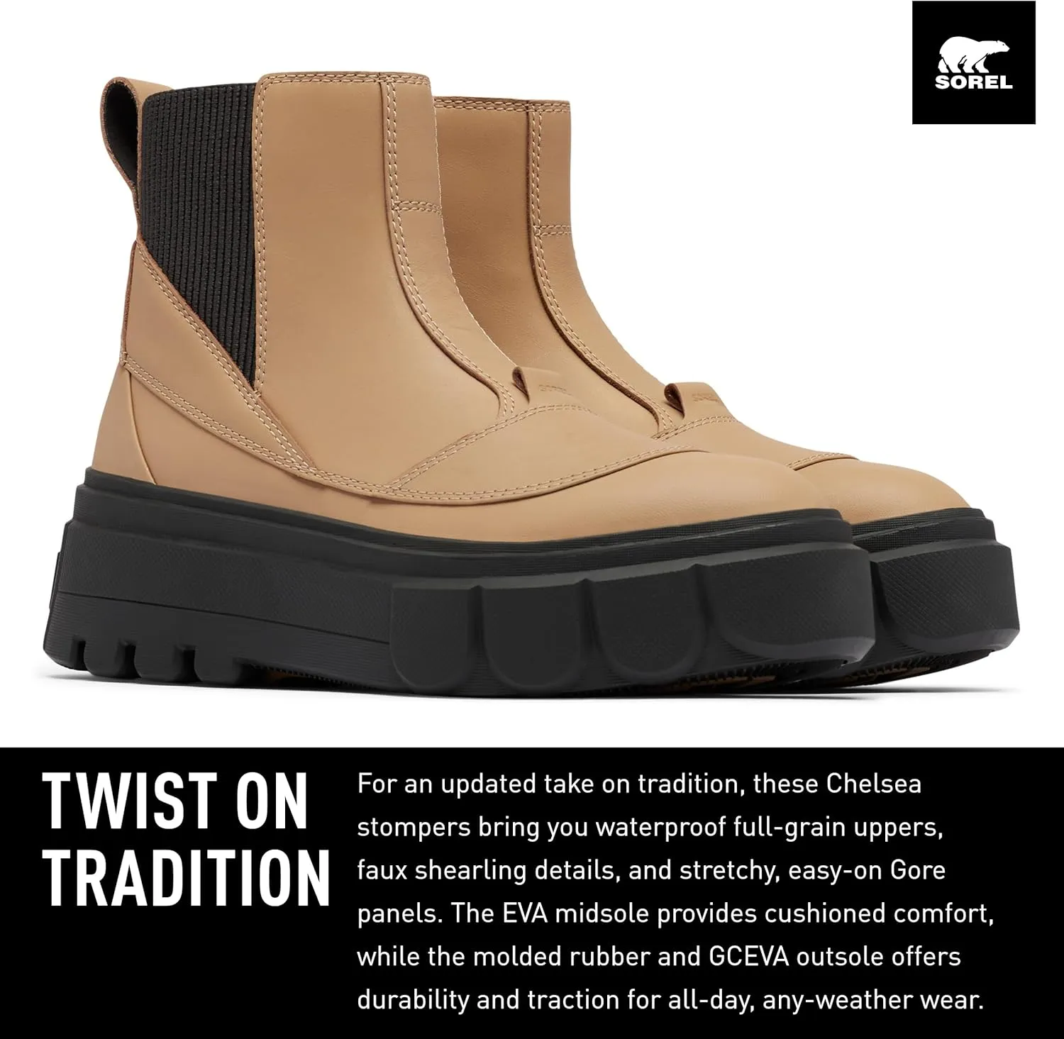 SOREL Women's Caribou X Chelsea Waterproof Boot