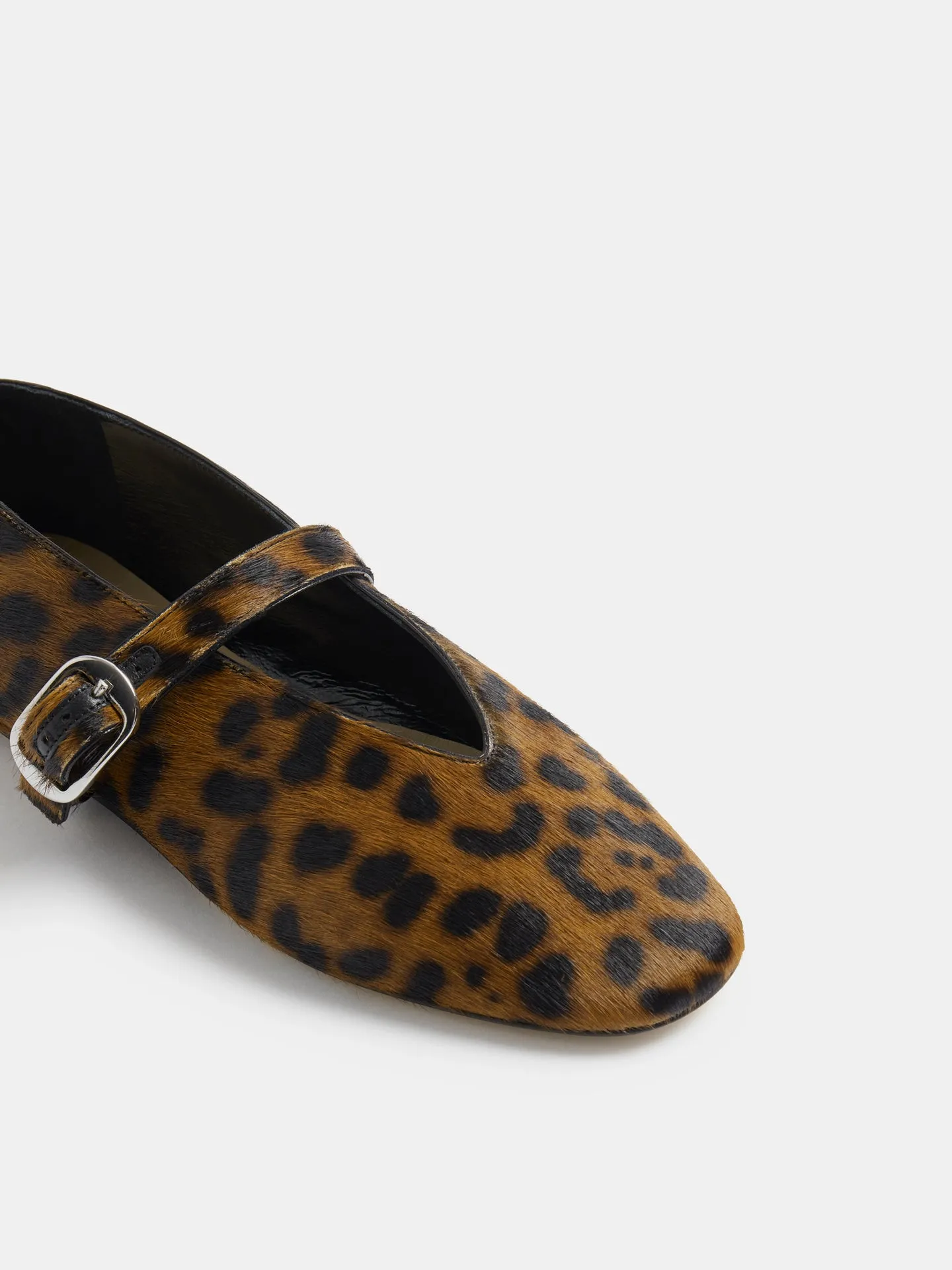 Stella Slipper / Leopard Calf Hair