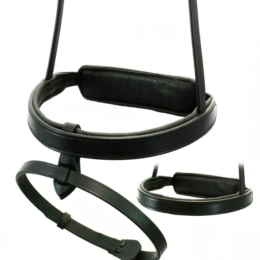 Straight Flat Plain Converter Eventer - Black Snaffle/Double Noseband
