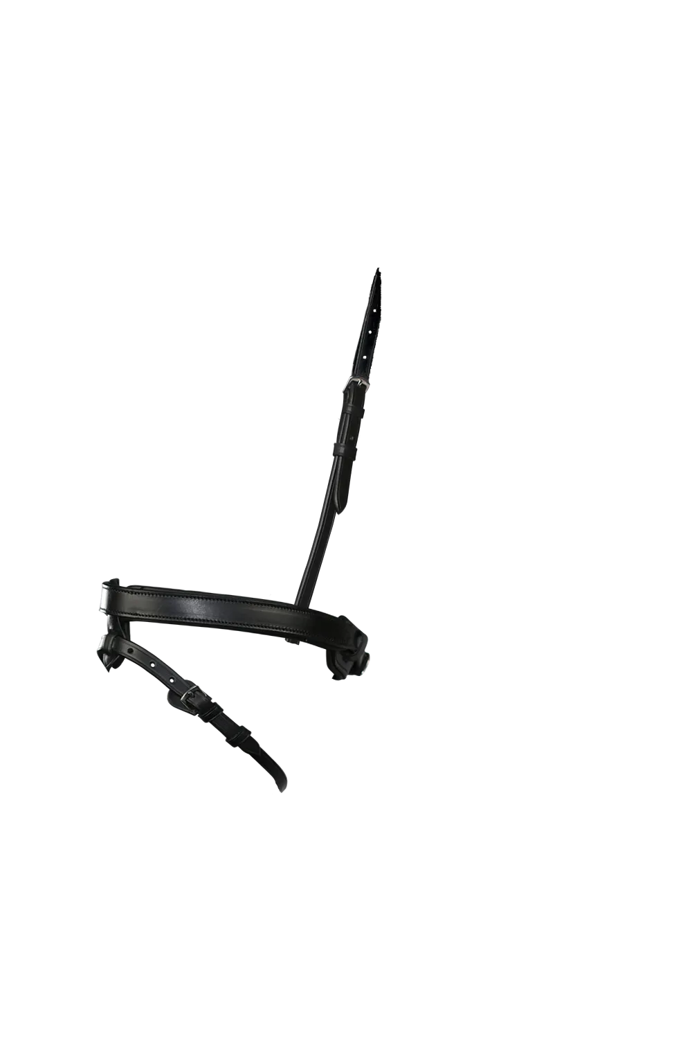 Straight Flat Plain Converter Eventer - Black Snaffle/Double Noseband
