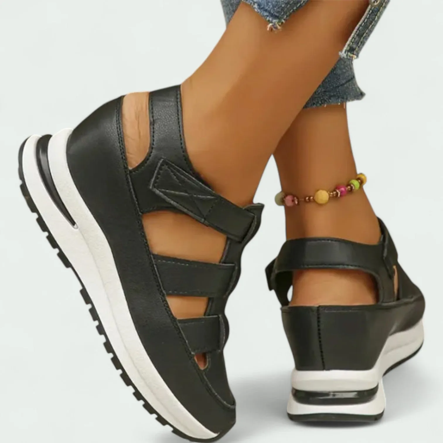 Strazoro | Sporty Platform Orthopedic Sandals – Breathable & Lightweight Summer Footwear for Women