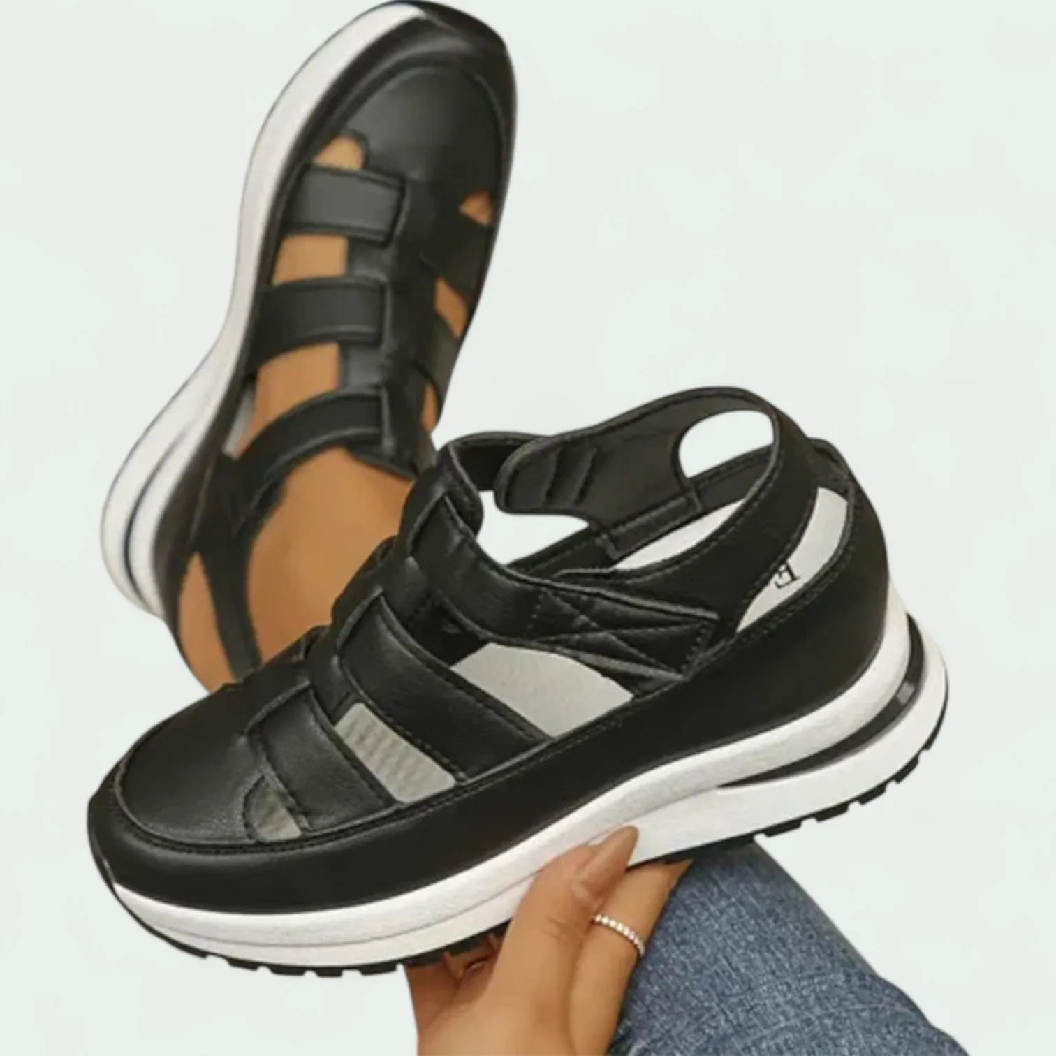 Strazoro | Sporty Platform Orthopedic Sandals – Breathable & Lightweight Summer Footwear for Women