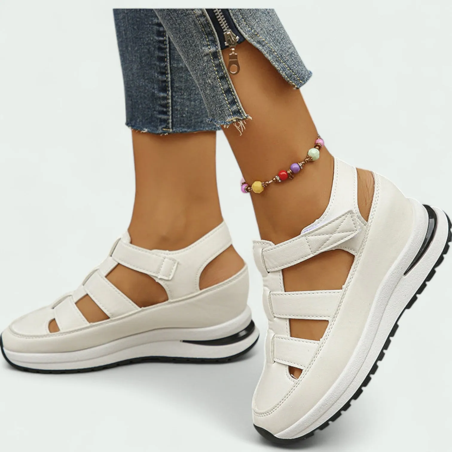 Strazoro | Sporty Platform Orthopedic Sandals – Breathable & Lightweight Summer Footwear for Women