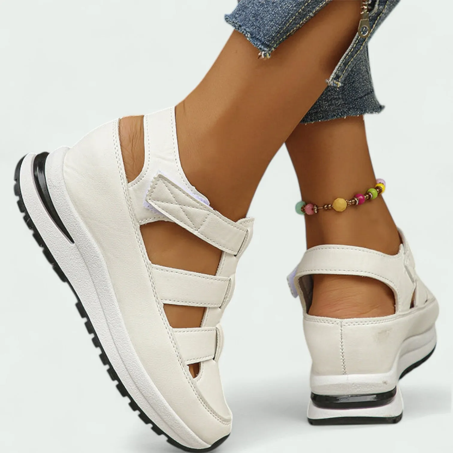 Strazoro | Sporty Platform Orthopedic Sandals – Breathable & Lightweight Summer Footwear for Women