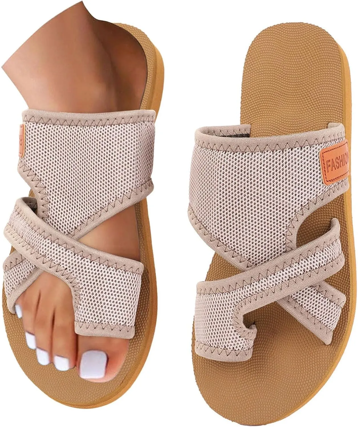 Summer Sandals for Women 2025 Extra Wide Beach Breathable Comfortable Mesh Hollow Slipper Slide Orthopedic Shoes